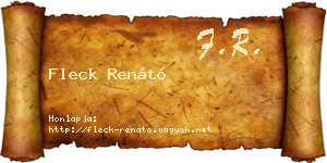Fleck Renátó névjegykártya
